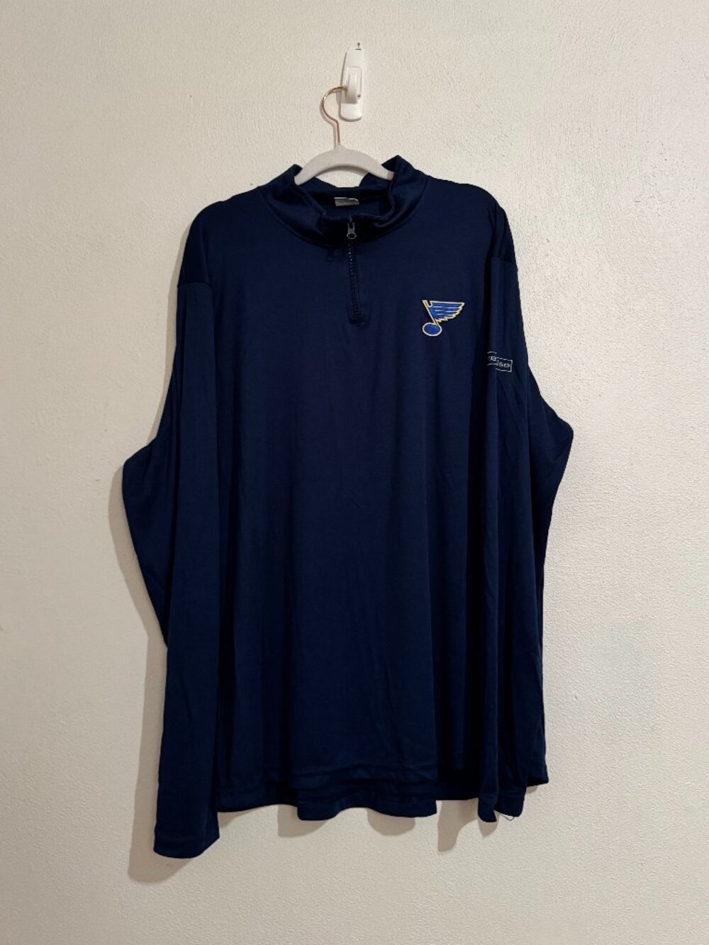 St. Louis Blues Navy Quarter‑Zip Lightweight Pullover – Size XL